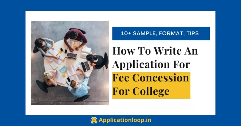 Application for fee concession for college