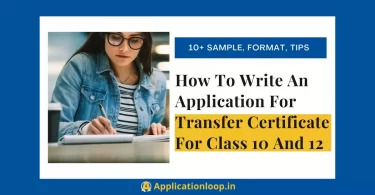 Application for tc for class 10 and 12