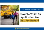 application for bus fee refund
