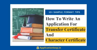 how to write an application for tc and character certificate