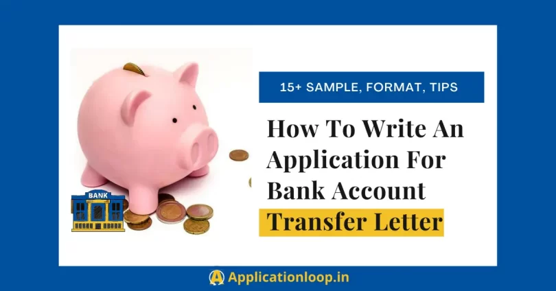 bank account transfer letter to manager